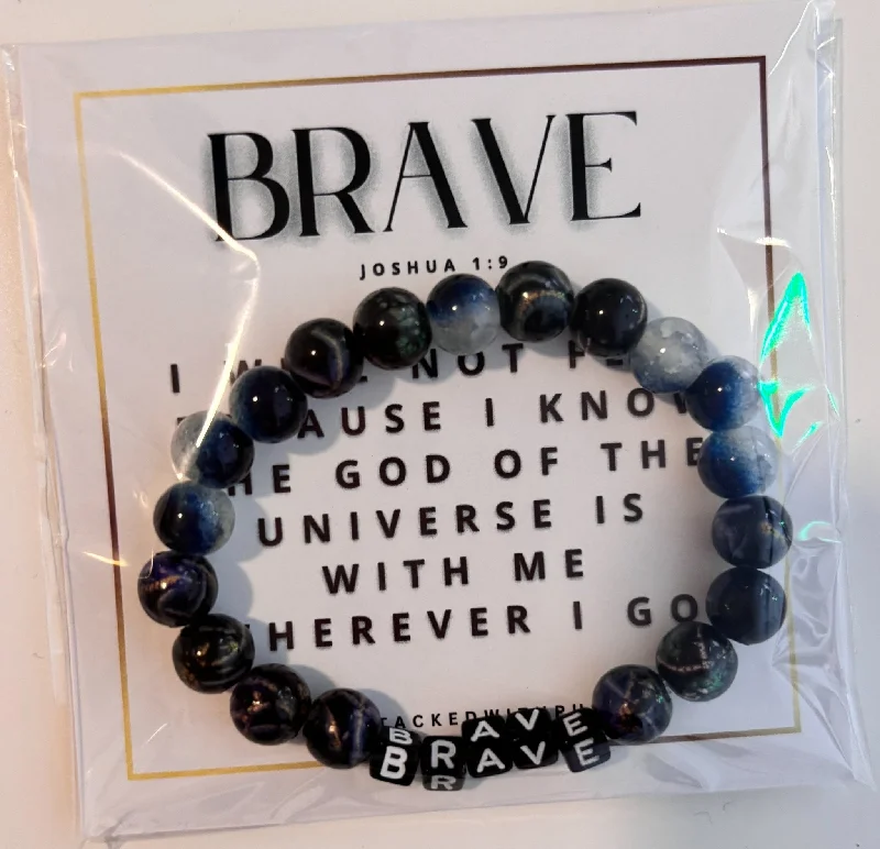 Brave Kids Blue and Black Bracelet