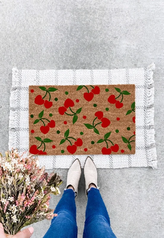 Cherry Hearts Doormat