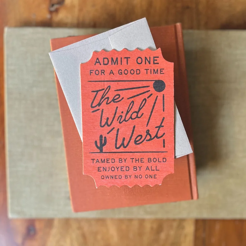 Ticket to the West Die-Cut Card