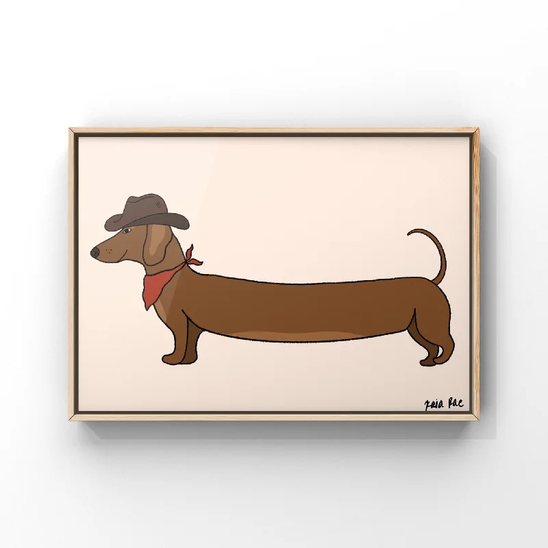 Weenie Cowdog Print